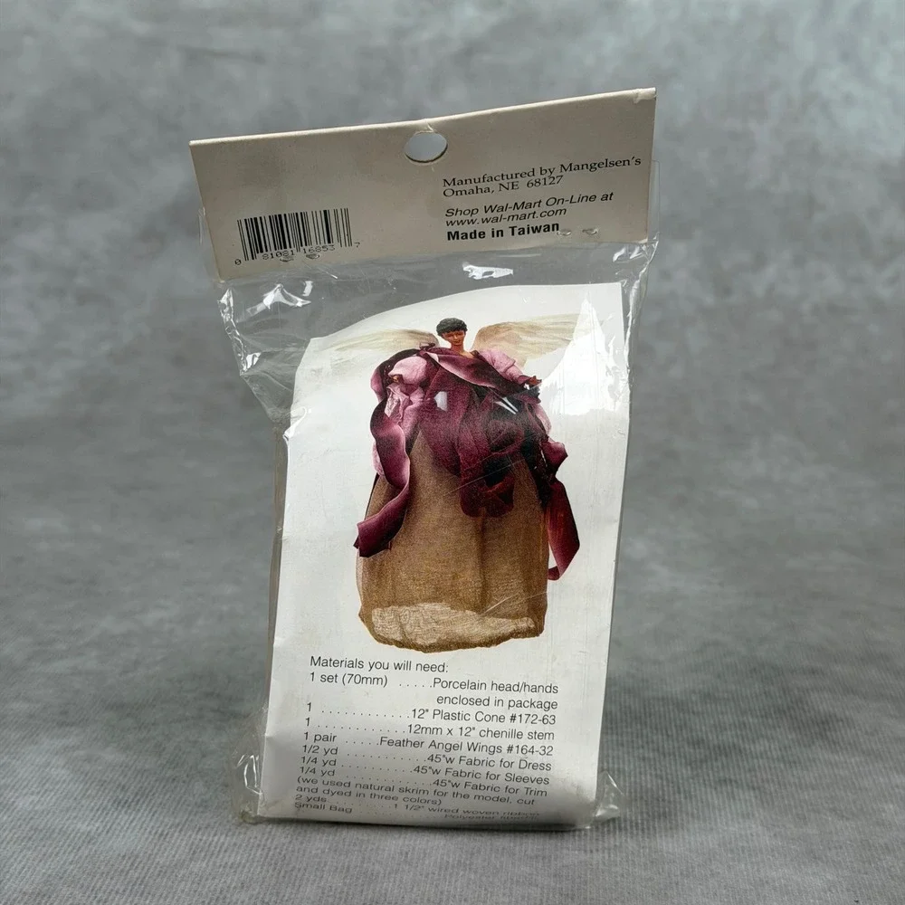 Vintage Mangelsen's Porcelain Head w Hands for Angel Tree Topper DIY Craft Kit